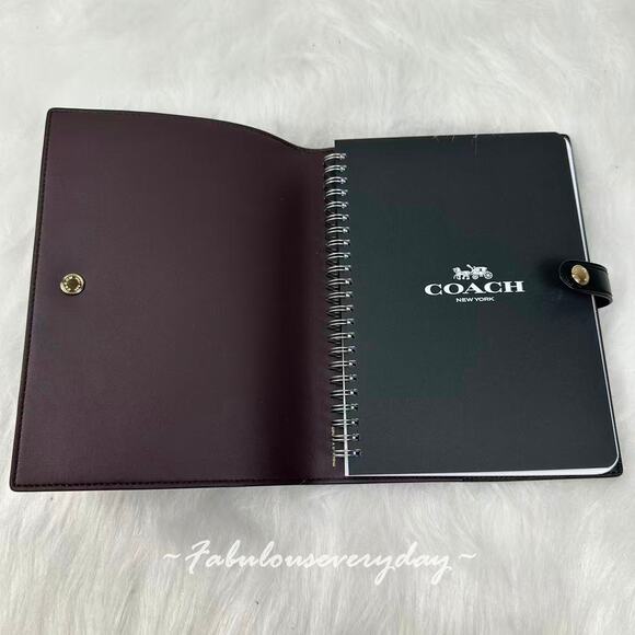 Coach Notebook In Signature Canvas In Brown Black 222 NWT - Picture 3 of 5